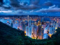 City lights at night